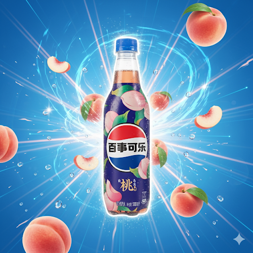 Pepsi Peach Oolong Soda